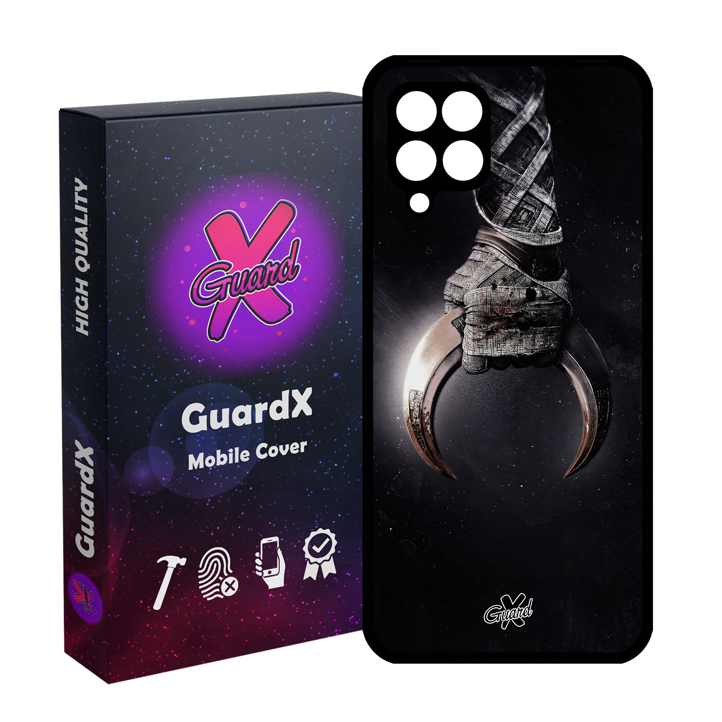 کاور گارد ایکس طرح شوالیه ماه مدل Glass10451 مناسب برای گوشی موبایل سامسونگ Galaxy A12/M12/F12