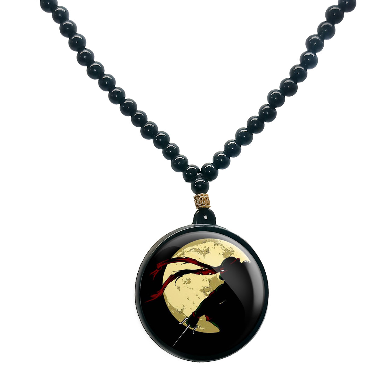 گردنبند پرمانه طرح لاکپشت‌های نینجا کد pmd.9903 مدل دو طرفه