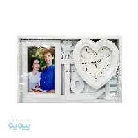ساعت رومیزی قاب عکس دار قلبی