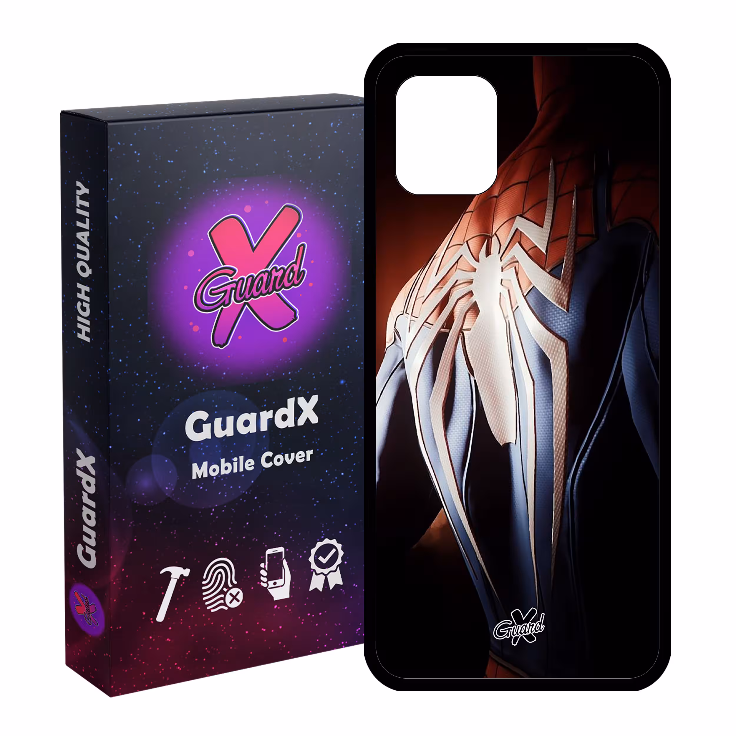 کاور گارد ایکس طرح Spider Man مدل Glass10126 مناسب برای گوشی موبایل سامسونگ Galaxy Note 10 Lite