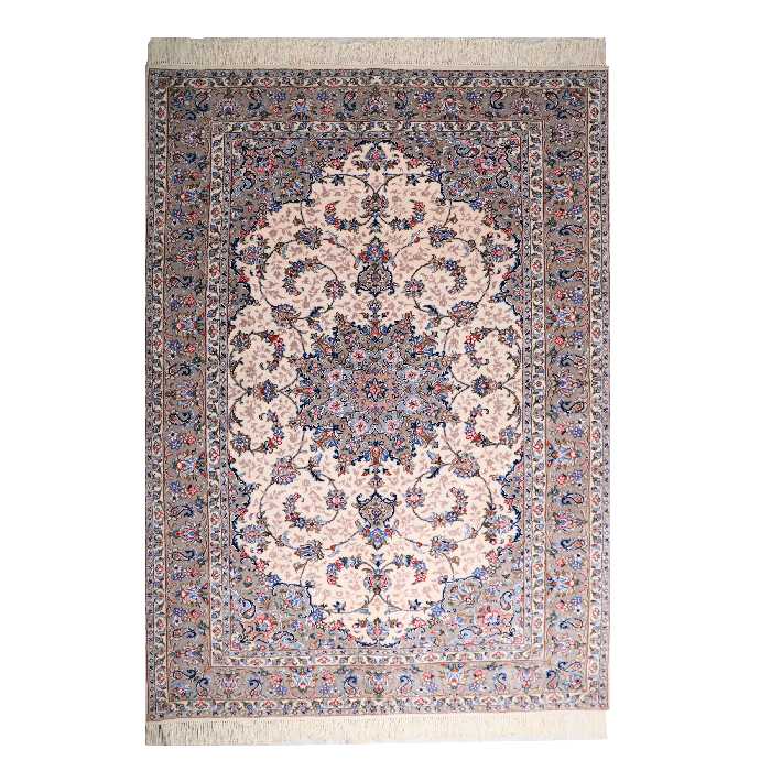 فرش دستباف شش متری مدل اردکان طرح لچک ترنج سایه کد 4010813