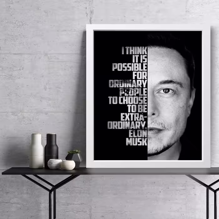 تابلو مدل انگیزشی Elon musk کد G14-17