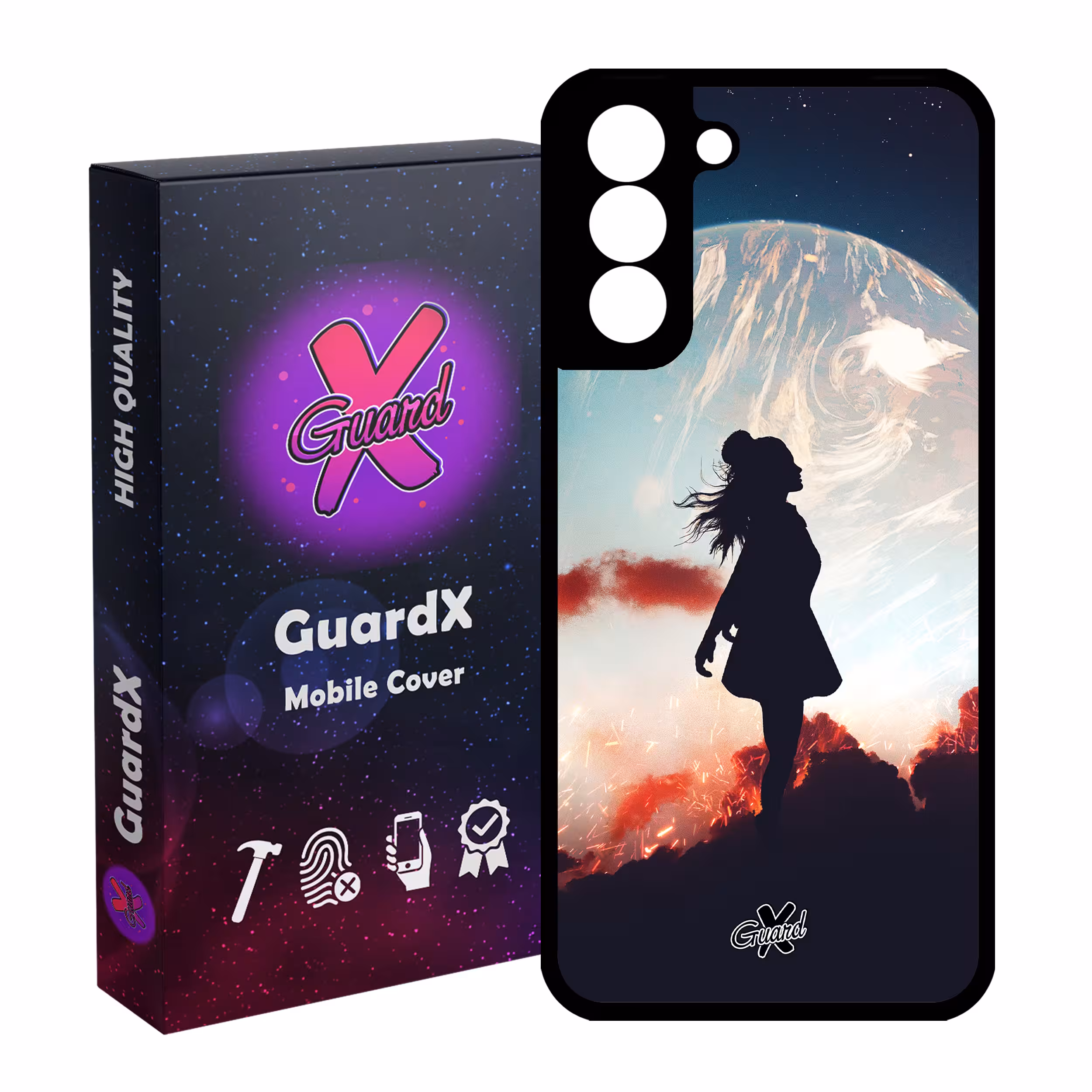 کاور گارد ایکس طرح دختر مدل Glass10195 مناسب برای گوشی موبایل سامسونگ Galaxy S21