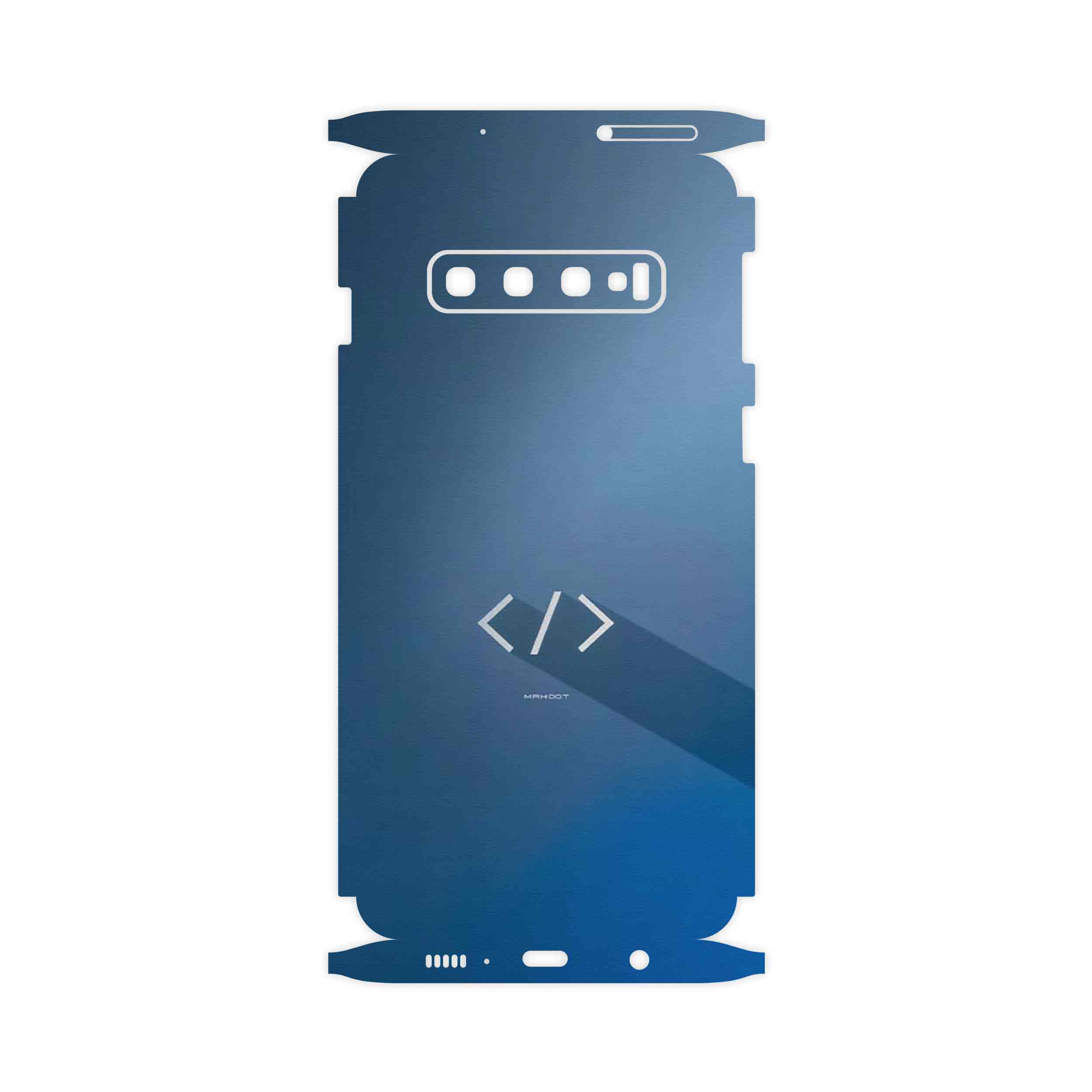 برچسب پوششی ماهوت مدل Minimal Coding icon-FullSkin مناسب برای گوشی موبایل سامسونگ Galaxy S10