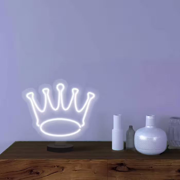 چراغ رومیزی ریموت دار مدل THRONE-GL_WHT-GLASS