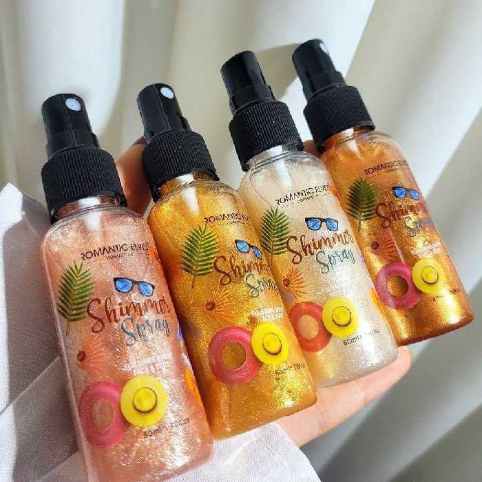 اسپری شیمری شاین و فیکس کننده ی آرایش رومانتیک اسپری شیمری شاین دار دو کاره