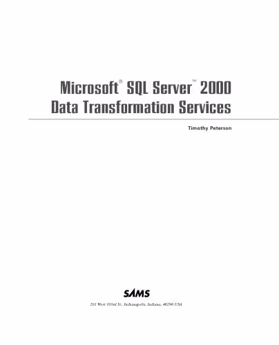 خرید و دانلود نسخه کامل کتاب Microsoft SQL Server 2000 Data Transformation Services
