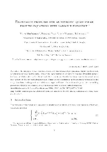 خرید و دانلود نسخه کامل کتاب Eigenvalue problems for anisotropic quasilinear elliptic equations with variable exponent