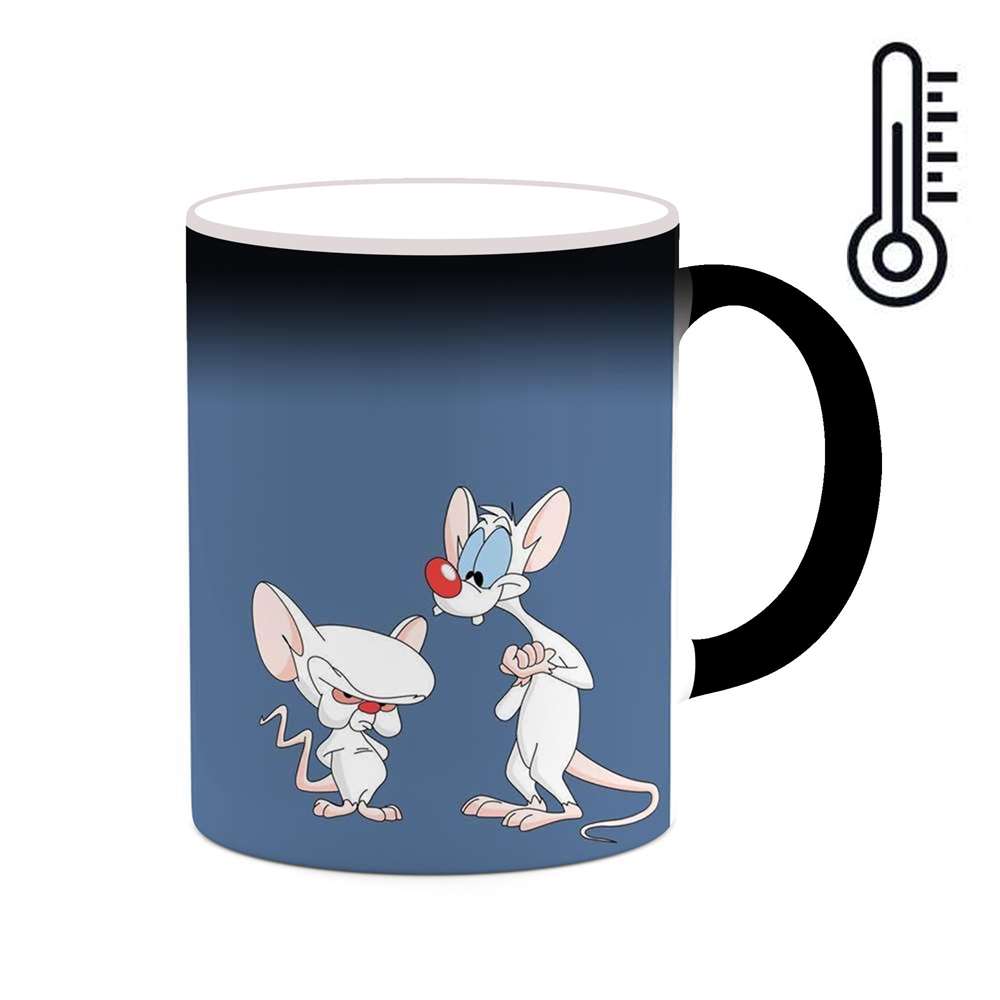 ماگ حرارتی کاکتی طرح کارتون Pinky And The Brain مدل mgh22933