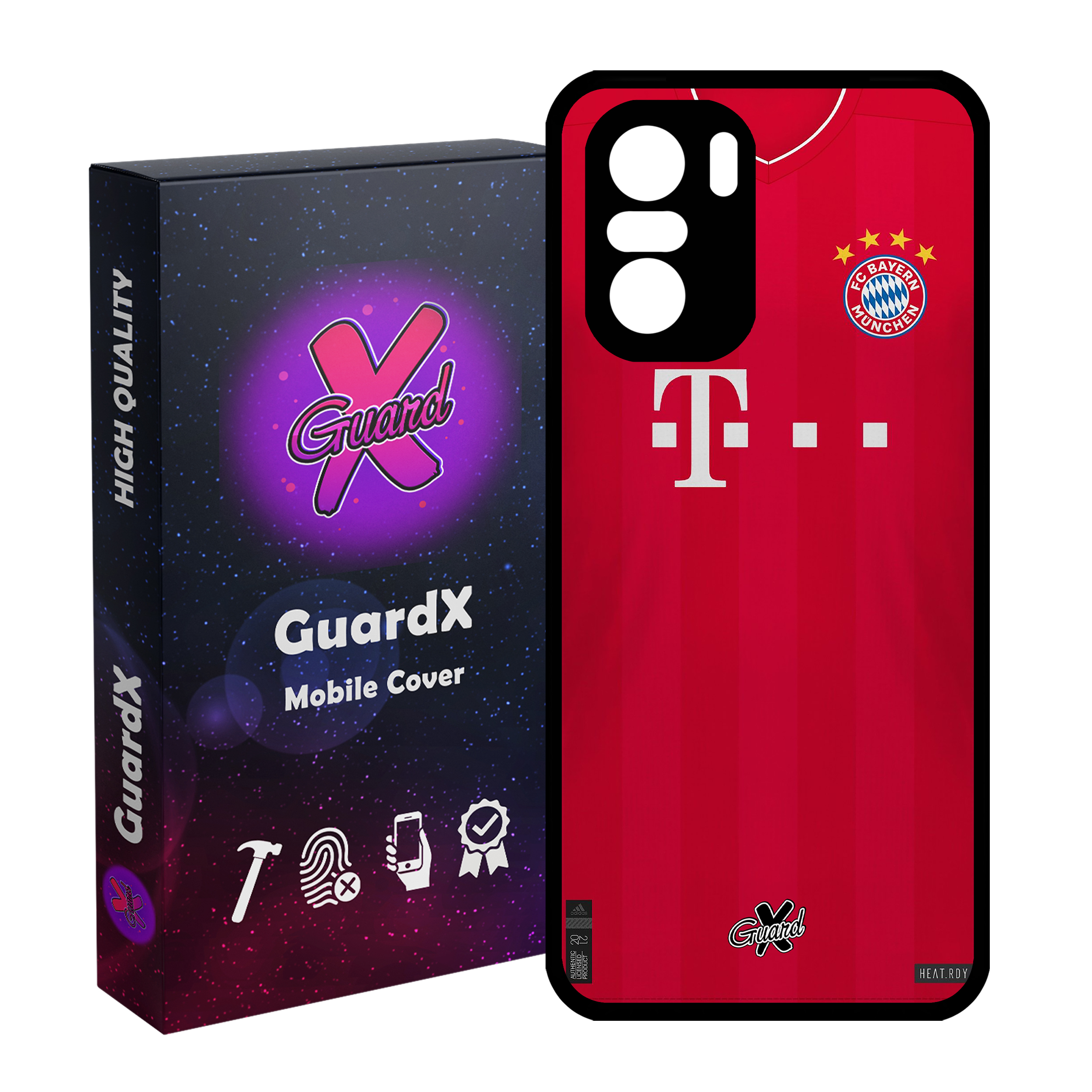 کاور گارد ایکس طرح بایرن مونیخ مدل Glass10231 مناسب برای گوشی موبایل شیائومی Poco F3/MI 11X/MI 11X Pro/Redmi K40/K40 Pro