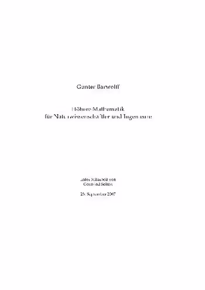 خرید و دانلود نسخه کامل کتاب Hoehere Mathematik fuer Ingenieure und Naturwissenschaftler
