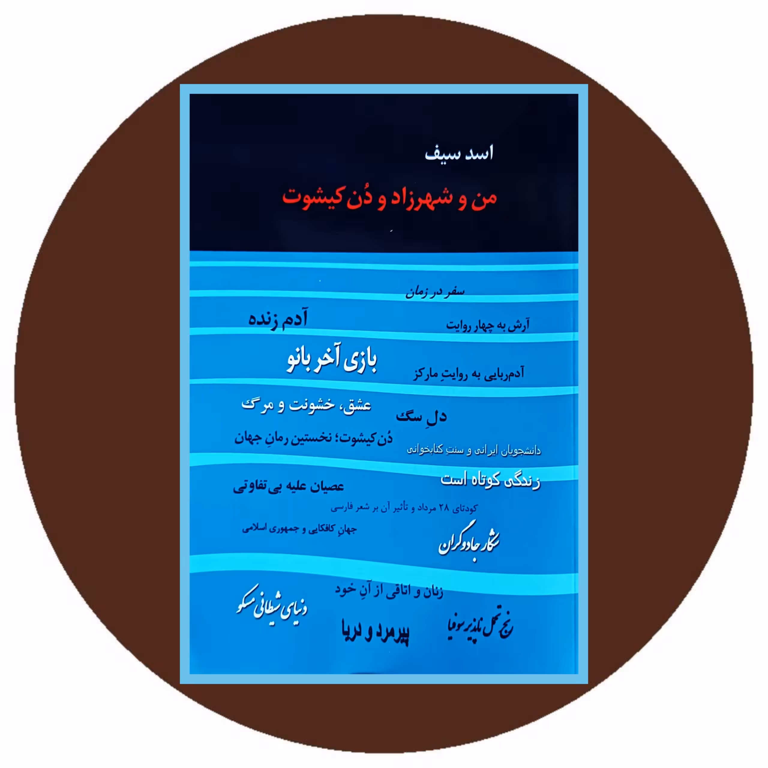 کتاب من و شهرزاد و دن کیشوت - خرید با تخفیف چهل درصد از کتاب دایره قهوه ای
