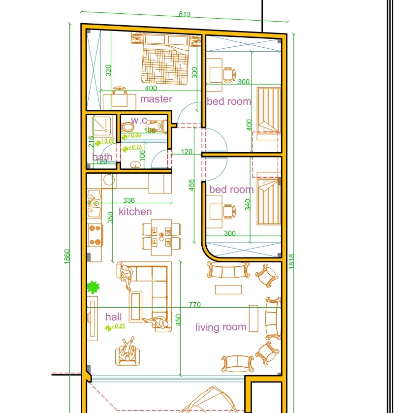 نقشه معماری(پک کاغذی طرح 3)