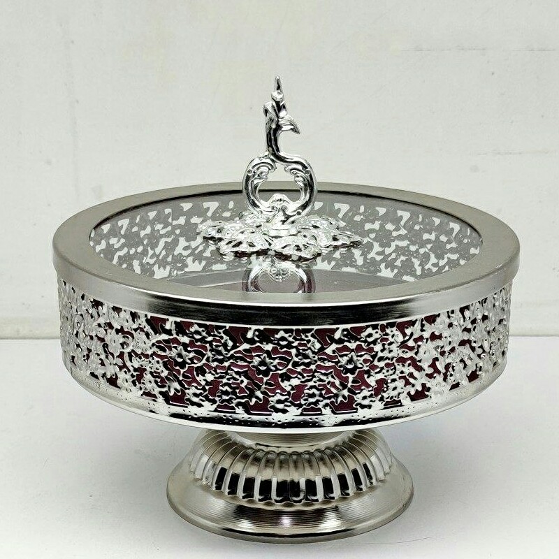 شکلات خوری گرد پیوتر نقره ای