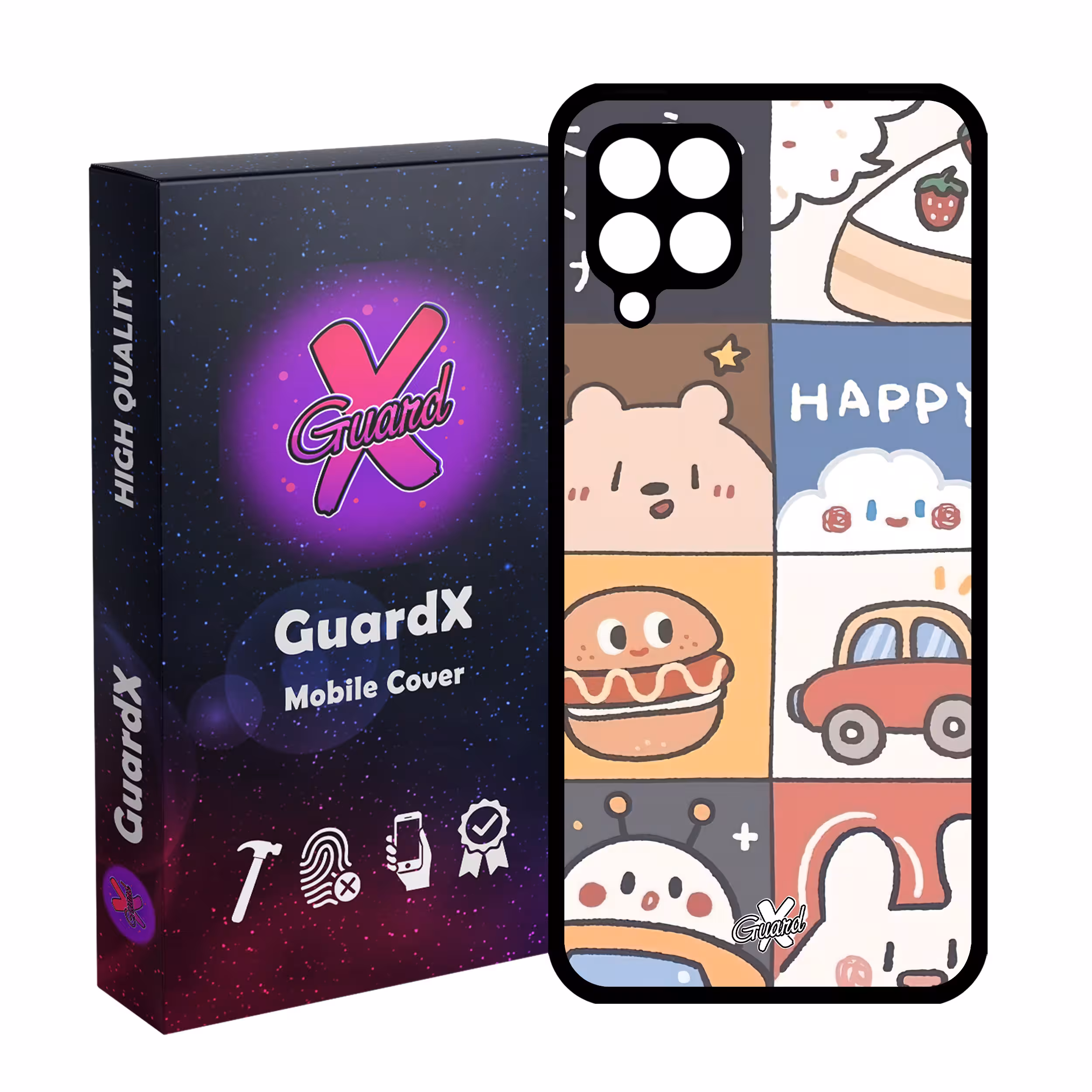 کاور گارد ایکس طرح دخترانه مدل Glass10513 مناسب برای گوشی موبایل سامسونگ Galaxy A22 4G