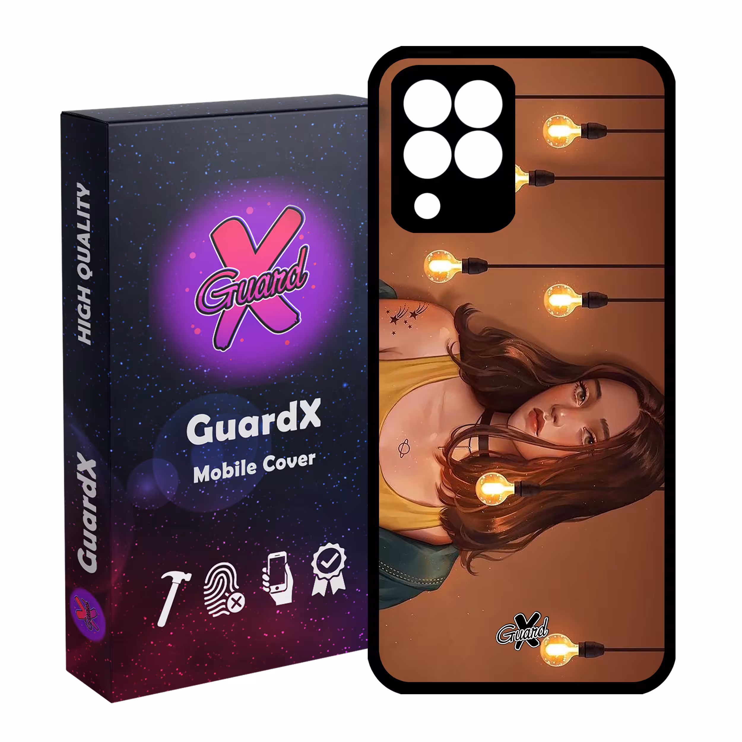 کاور گارد ایکس طرح Girl مدل Glass10034 مناسب برای گوشی موبایل سامسونگ Galaxy M33/M33 5G