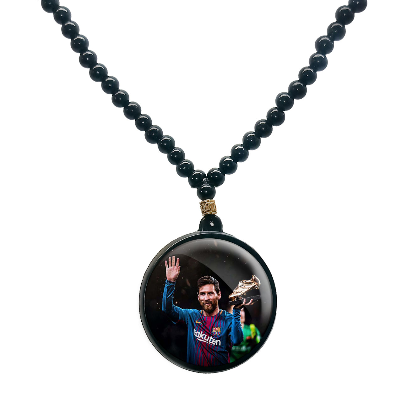 گردنبند پرمانه طرح مسی کد pmd.8770 مدل دو طرفه