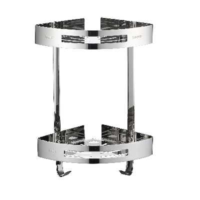 قفسه حمام مدل کاروب دو طبقه استیل کد 2032