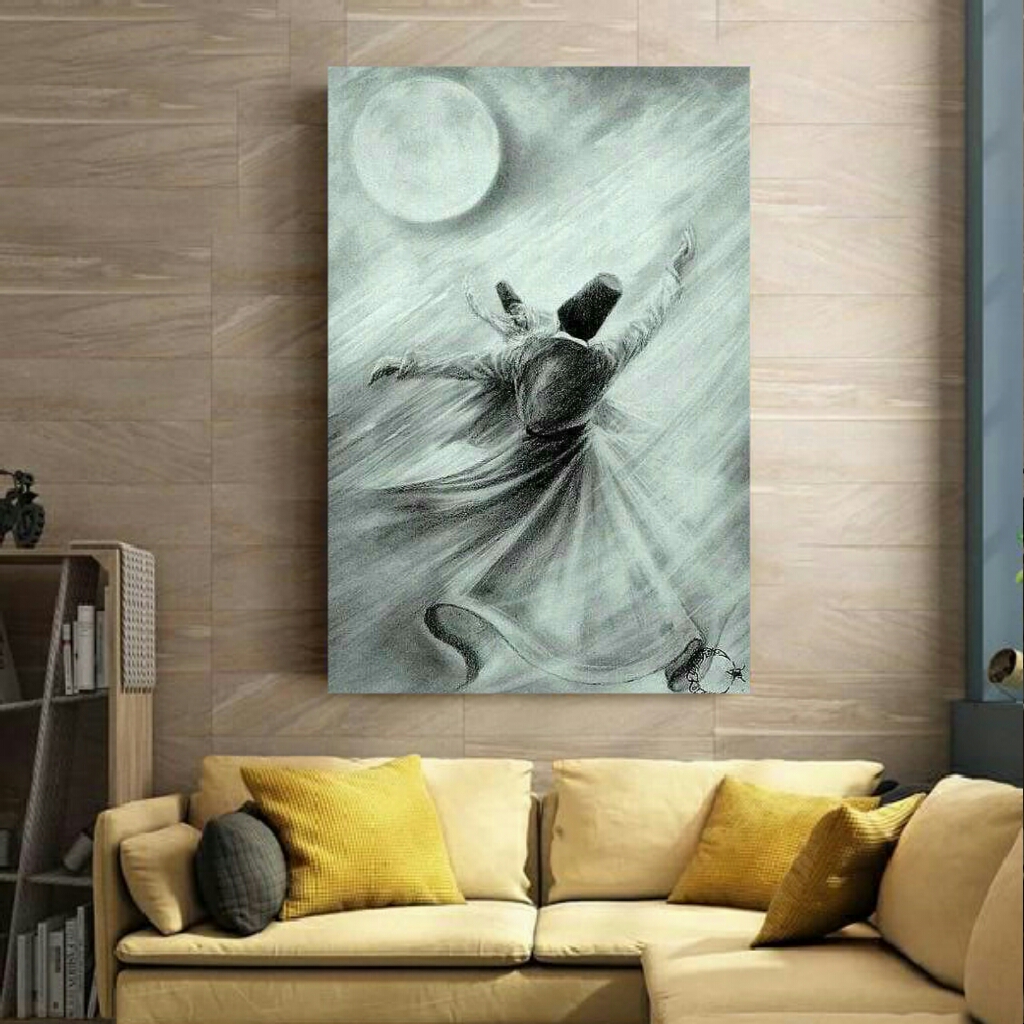 تابلو بوم طرح رقص سماع مدل TB140