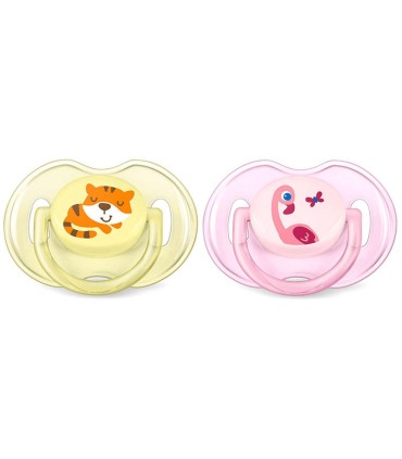 پستانک دوتایی 0-6 ماه مدل فلامینگو و ببر فیلیپس اونت Philips Avent