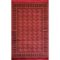 فرش ماشینی هیوا طرح بلوچ کد 215 زمینه لاکی
