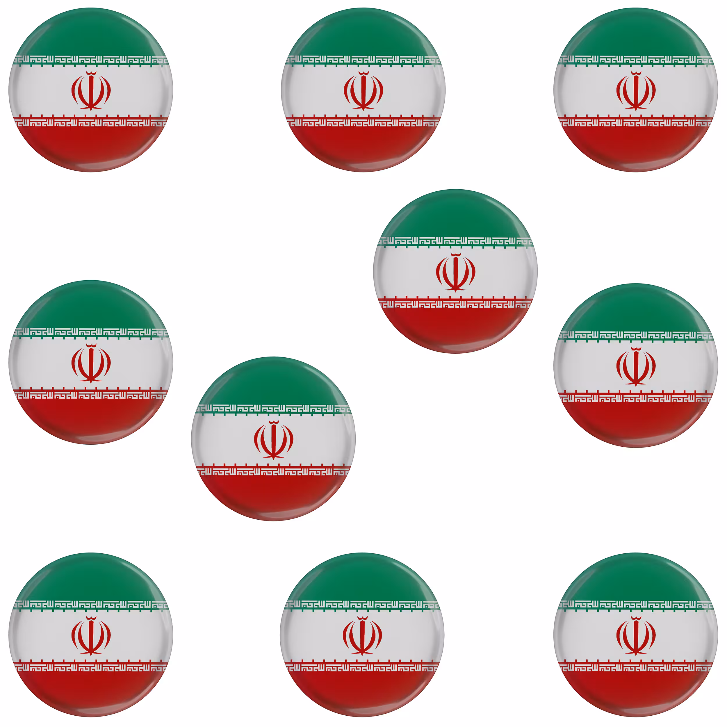 پیکسل مدل پرچم کشور جمهوری اسلامی ایران کد S5-10 مجموعه 10 عددی