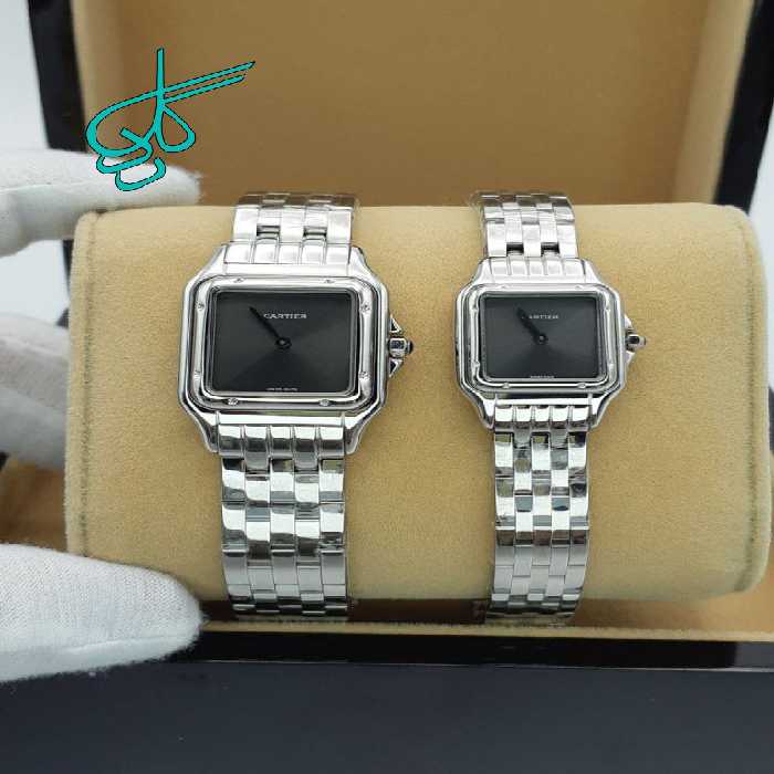 خرید ست ساعت مچی زنانه و مردانه کارتیر مدل پنتر موتور ژاپن بند استیل رنگ ثابت و ضد حساسیت کیفیت عالی شرکتی کد 2115441 - ردگل