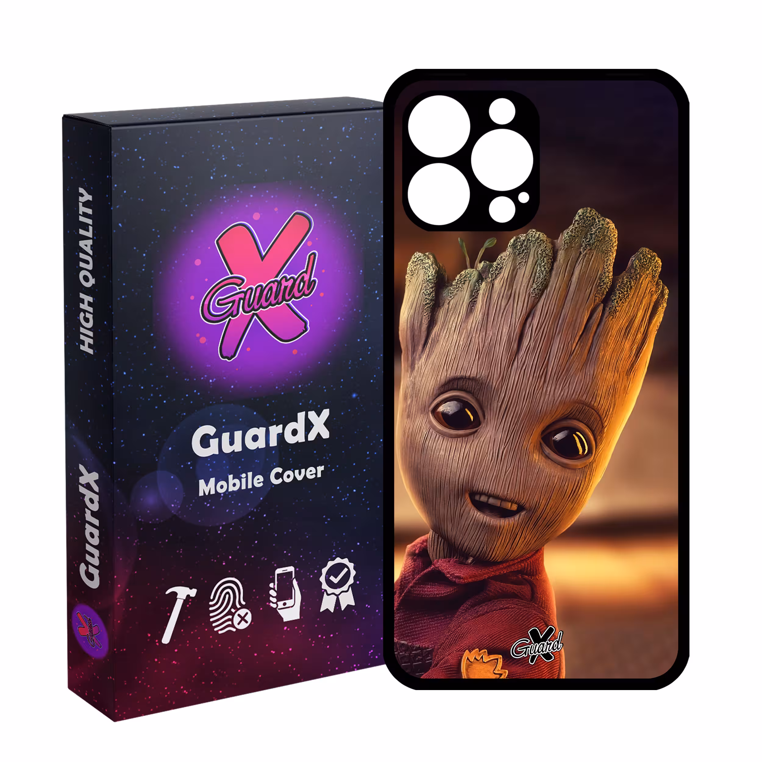 کاور گارد ایکس طرح Groot مدل Glass10479 مناسب برای گوشی موبایل اپل iPhone 13 Pro Max