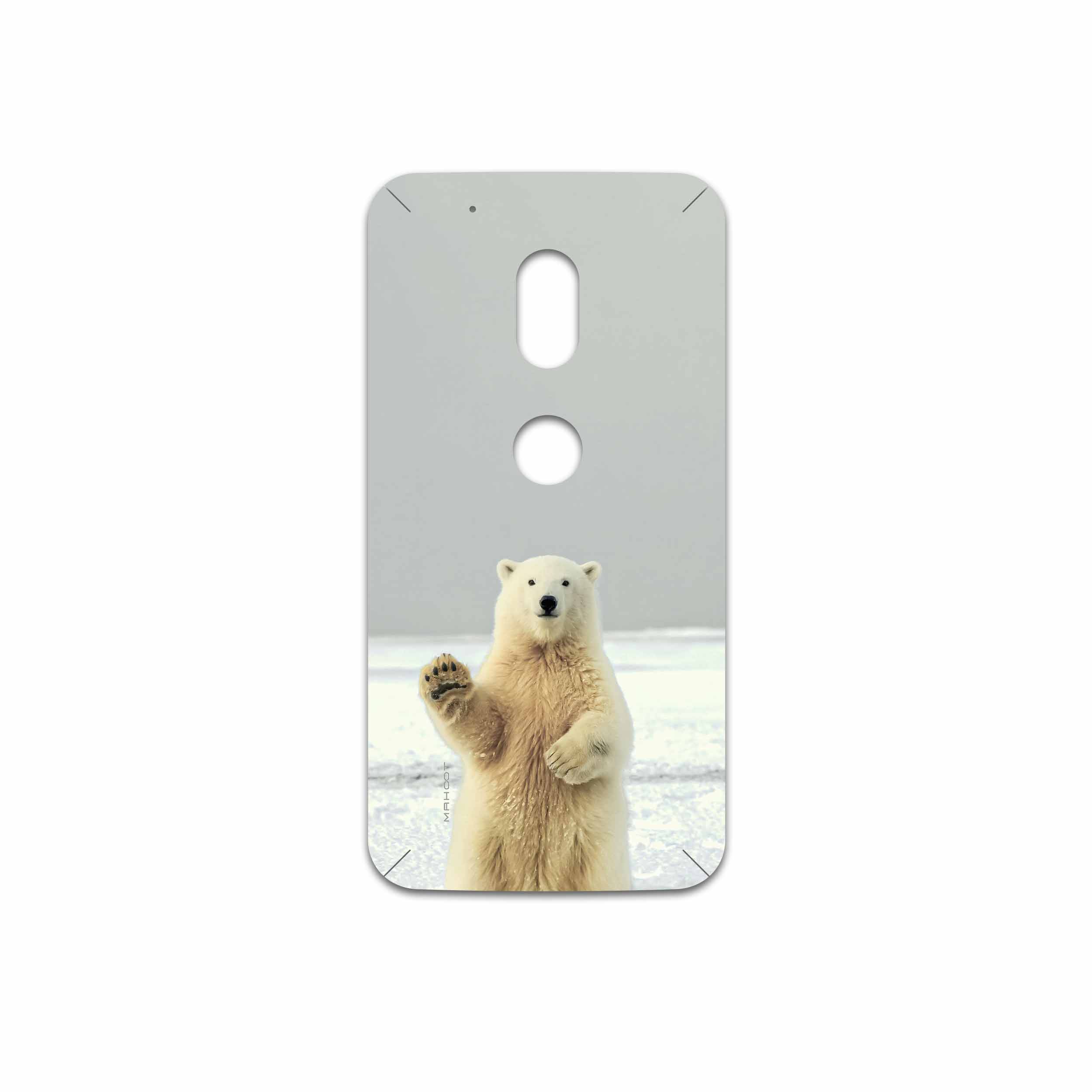 برچسب پوششی ماهوت مدل Polar bear مناسب برای گوشی موبایل موتورولا Moto G4 Play