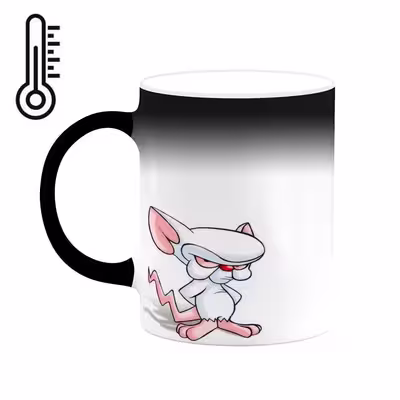 ماگ حرارتی کاکتی طرح کارتون Pinky And The Brain مدل mgh22949