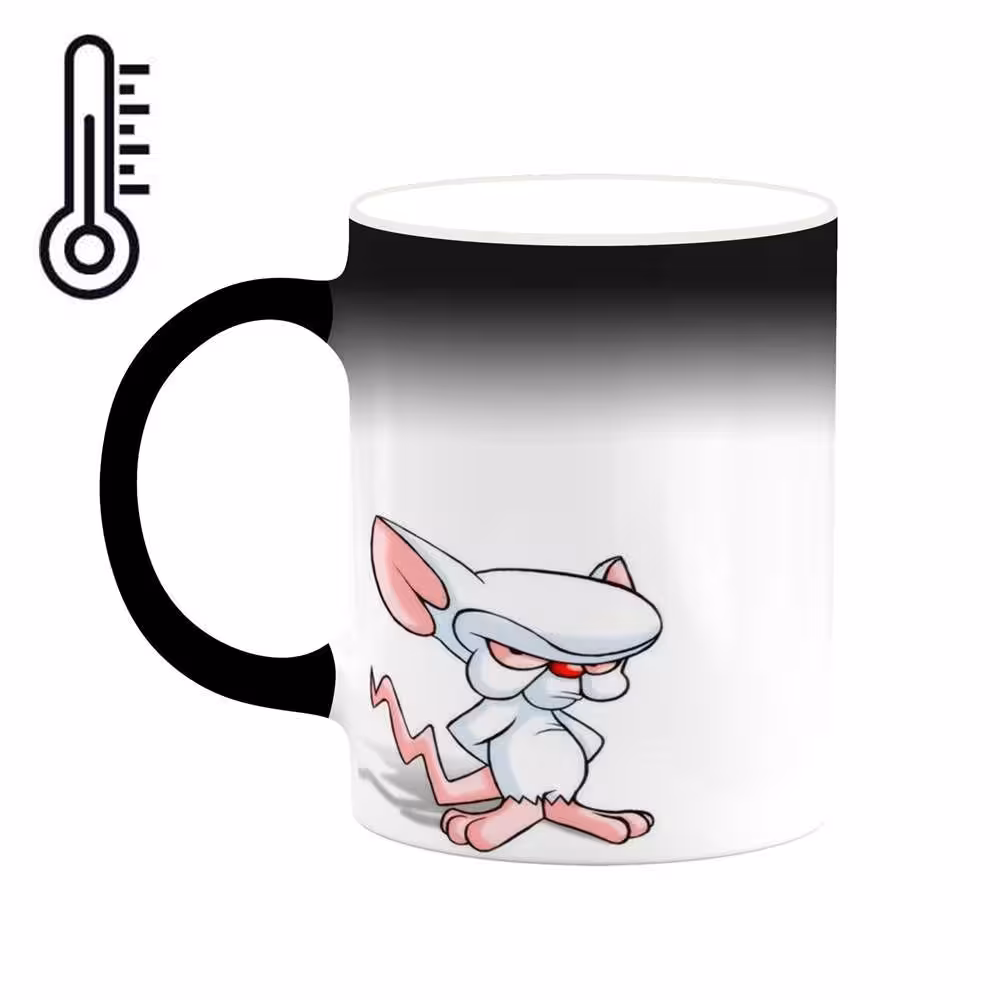 ماگ حرارتی کاکتی طرح کارتون Pinky And The Brain مدل mgh22949