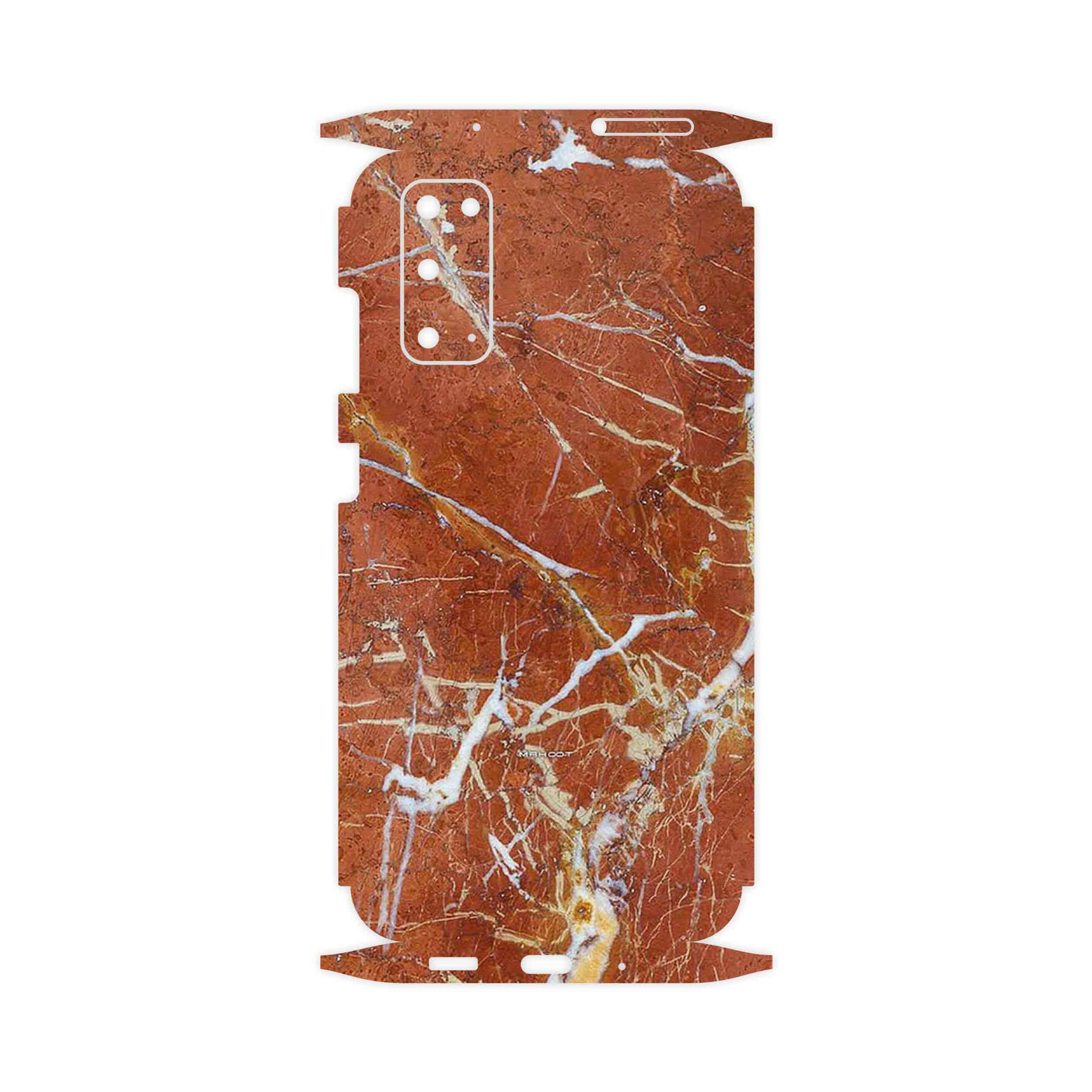برچسب پوششی ماهوت مدل Red Marble-FullSkin مناسب برای گوشی موبایل سامسونگ Galaxy S20