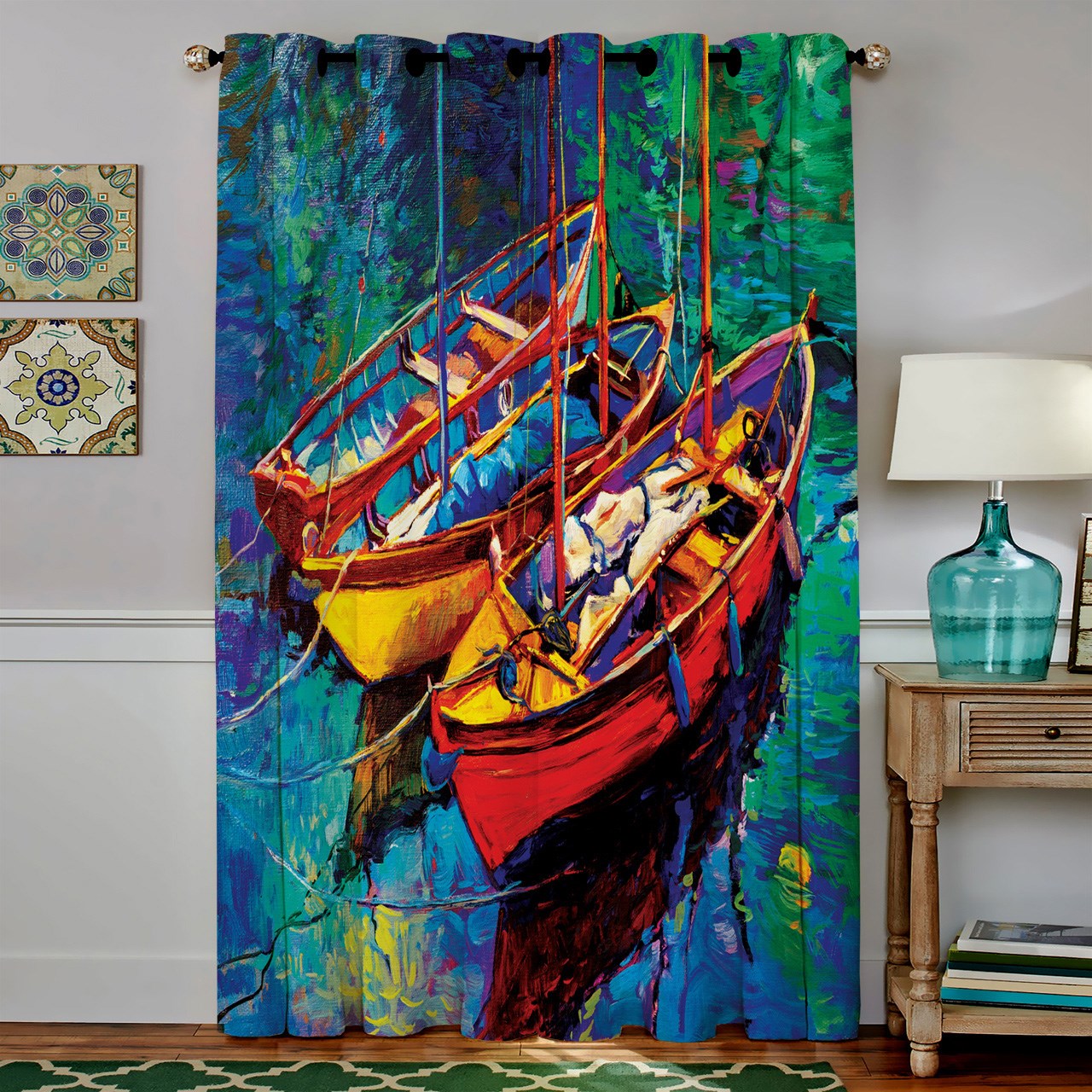 پرده مخمل رنس مدل C4-50128 ارتفاع 190 سانتی متر