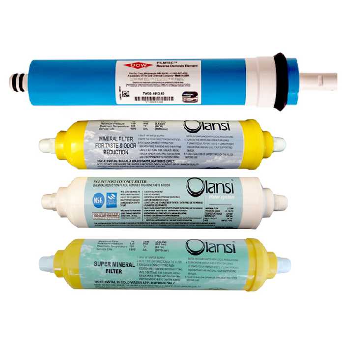 فیلتر دستگاه تصفیه کننده آب مدل RESERVE FILTER - AF4 مجموعه 4 عددی