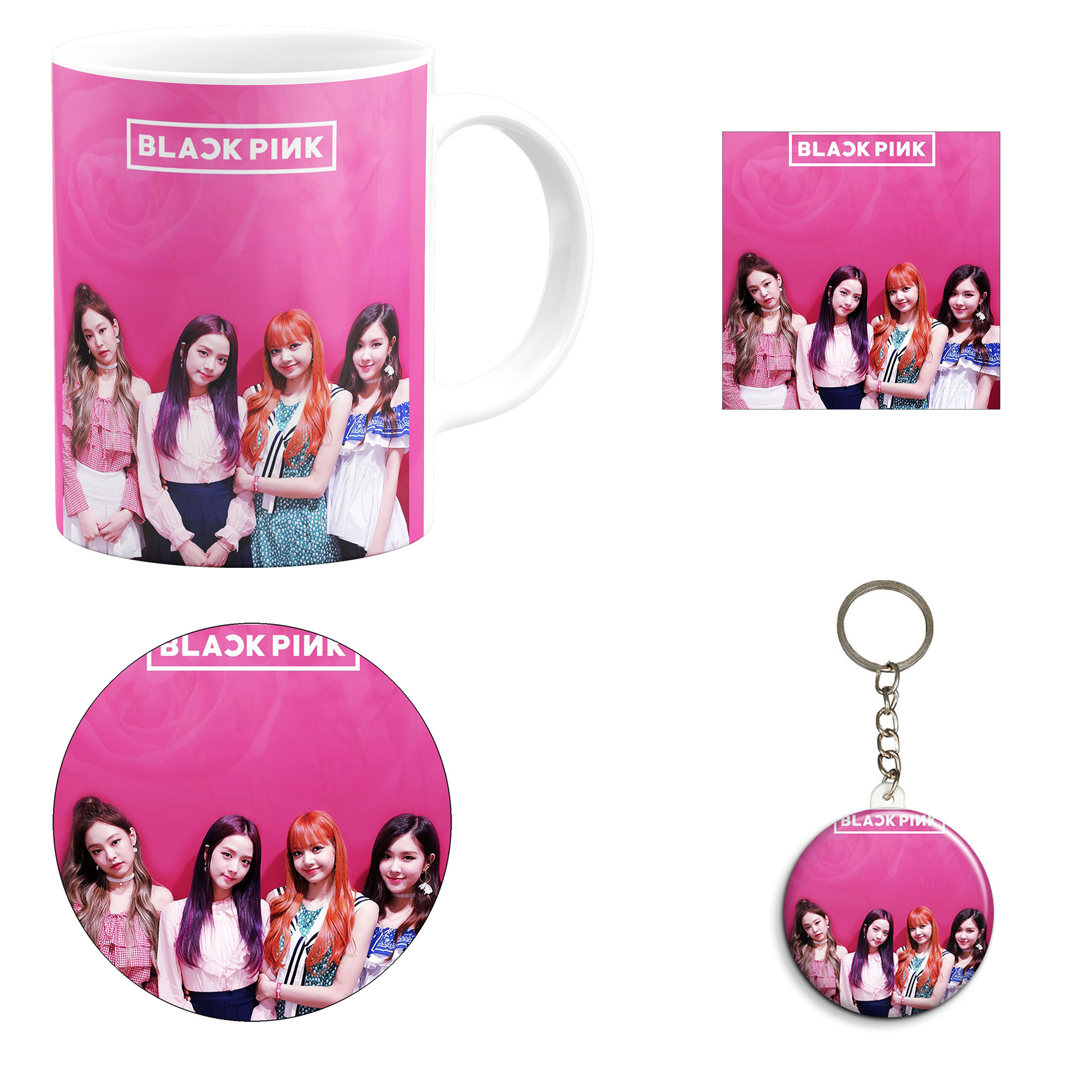 ست هدیه ماگ مدل گروه موسیقی بلک پینک طرح black pink کد M13