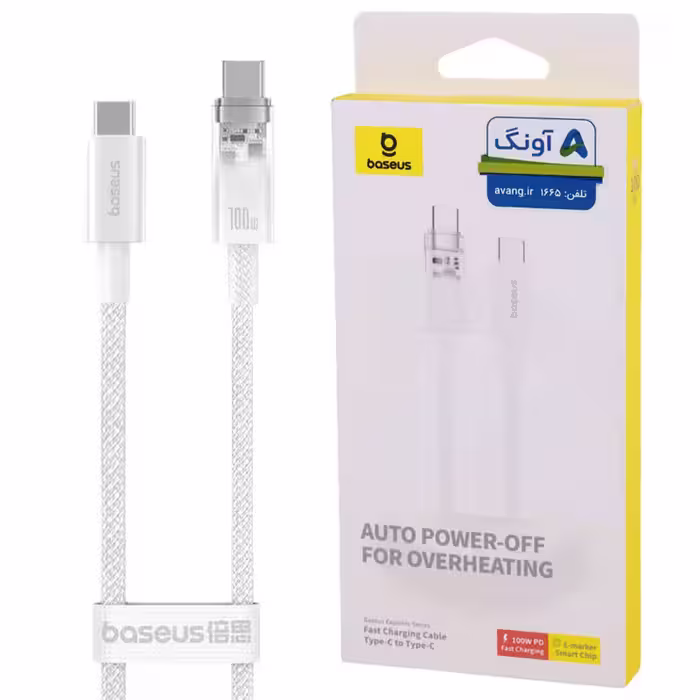 کابل تبدیل فست شارژ Baseus Explorer Series P1031970 Type-C To Type-C 6A PD 100W 1m