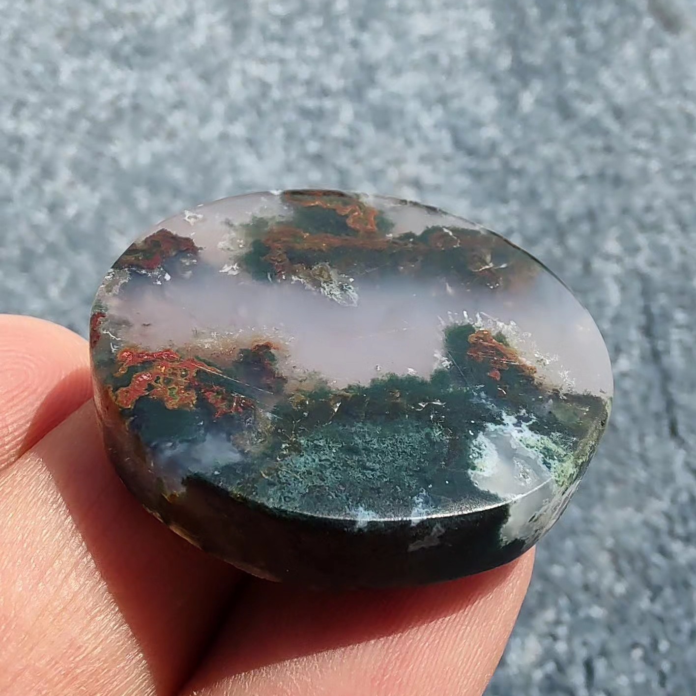 نگین عقیق شجر منظره جنگلی گرد