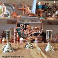 آینه و شمعدان کروم طرح المیرا