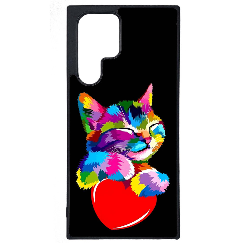 کاور طرح گربه کد G-041 مناسب برای گوشی موبایل سامسونگ Galaxy S22 Ultra | دیجی قاب دونی