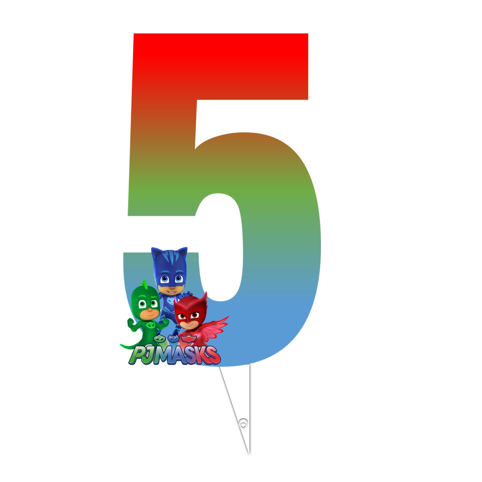 تاپر کیک طرح عدد 5 مدل شب نقابها پی جی ماسک