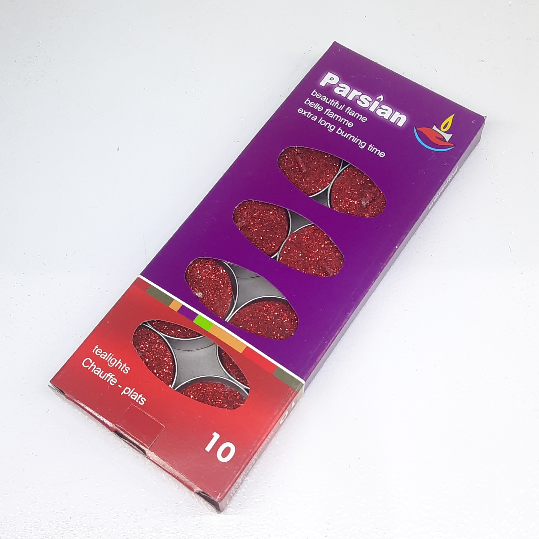 شمع وارمر اکلیلی قرمز 10 عددی (3 ساعت سوز)