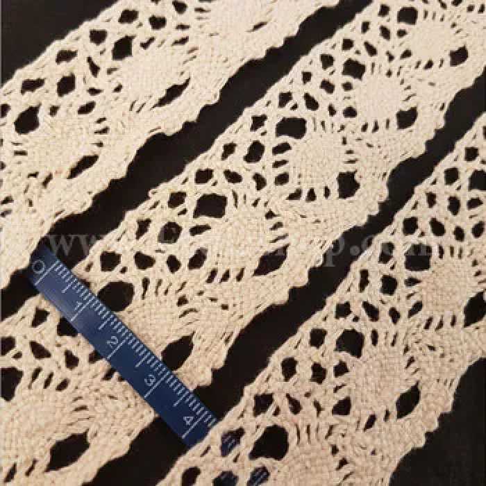 نوار  قلاب بافی 3.8 سانت کرم