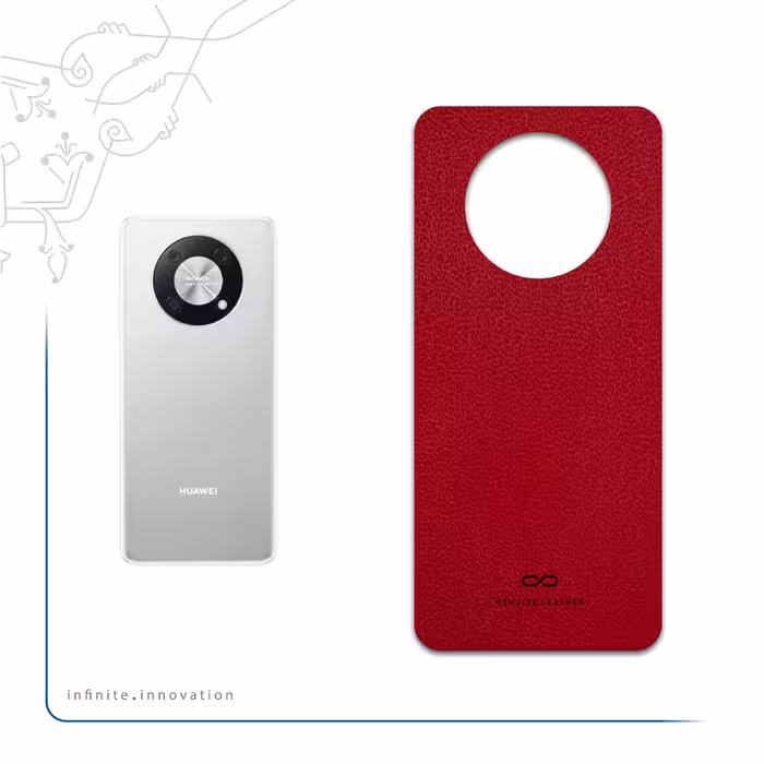 برچسب پوششی ماهوت مدل Red-Leather مناسب برای گوشی موبایل هوآوی Nova Y90