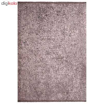 فرش ماشینی زمرد مشهد طرح پتینه کد TA118 زمینه طوسی