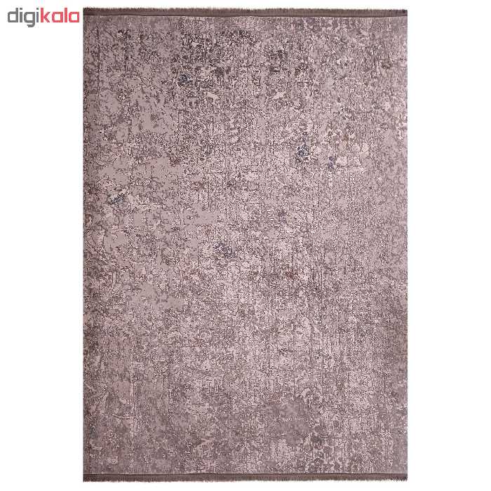 فرش ماشینی زمرد مشهد طرح پتینه کد TA118 زمینه طوسی