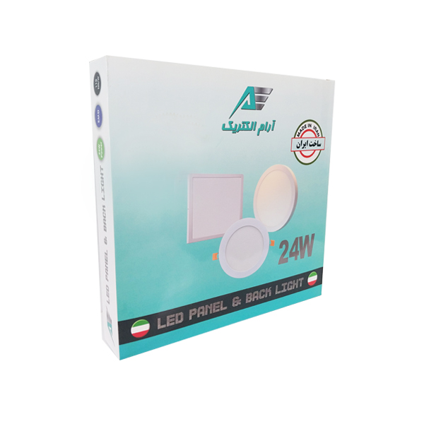 پنل 24 وات آرام الکتریک مدل روکار مربع