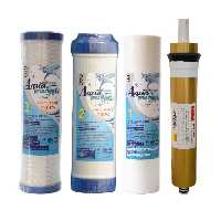 فیلتر تصفیه آب آکوا پیورست مدل RO-03 بسته 3 عددی به همراه فیلتر گلد تورای مدل 75G