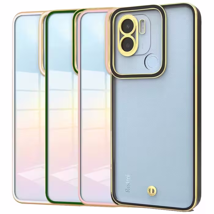 قاب اورجینال الکتروپلیتینگ Xiaomi Redmi A1 Plus / A2 Plus مدل دور طلایی اسپیس