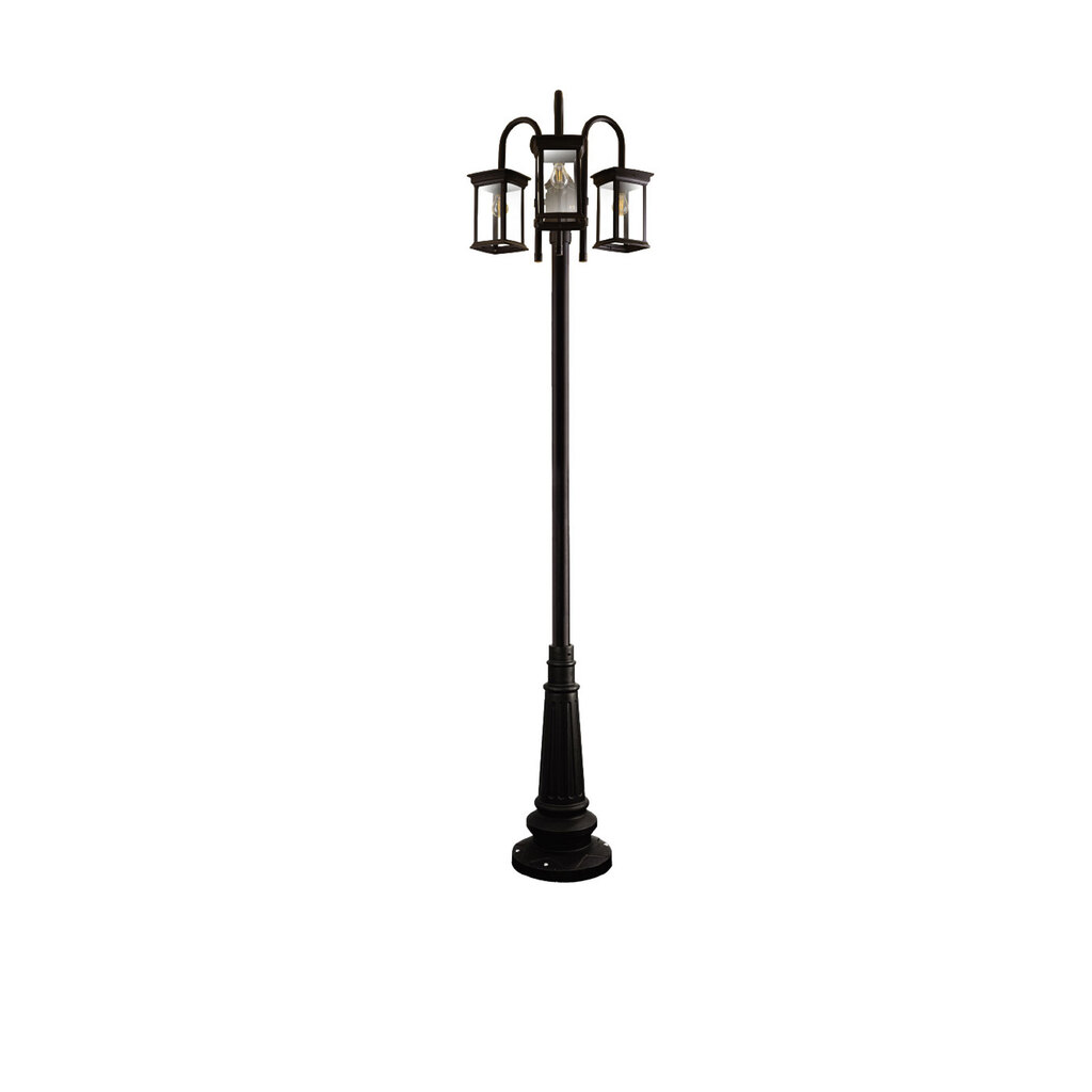 چراغ ویلا ایستاده سه شعله شعاع مدل الماس SH-1623