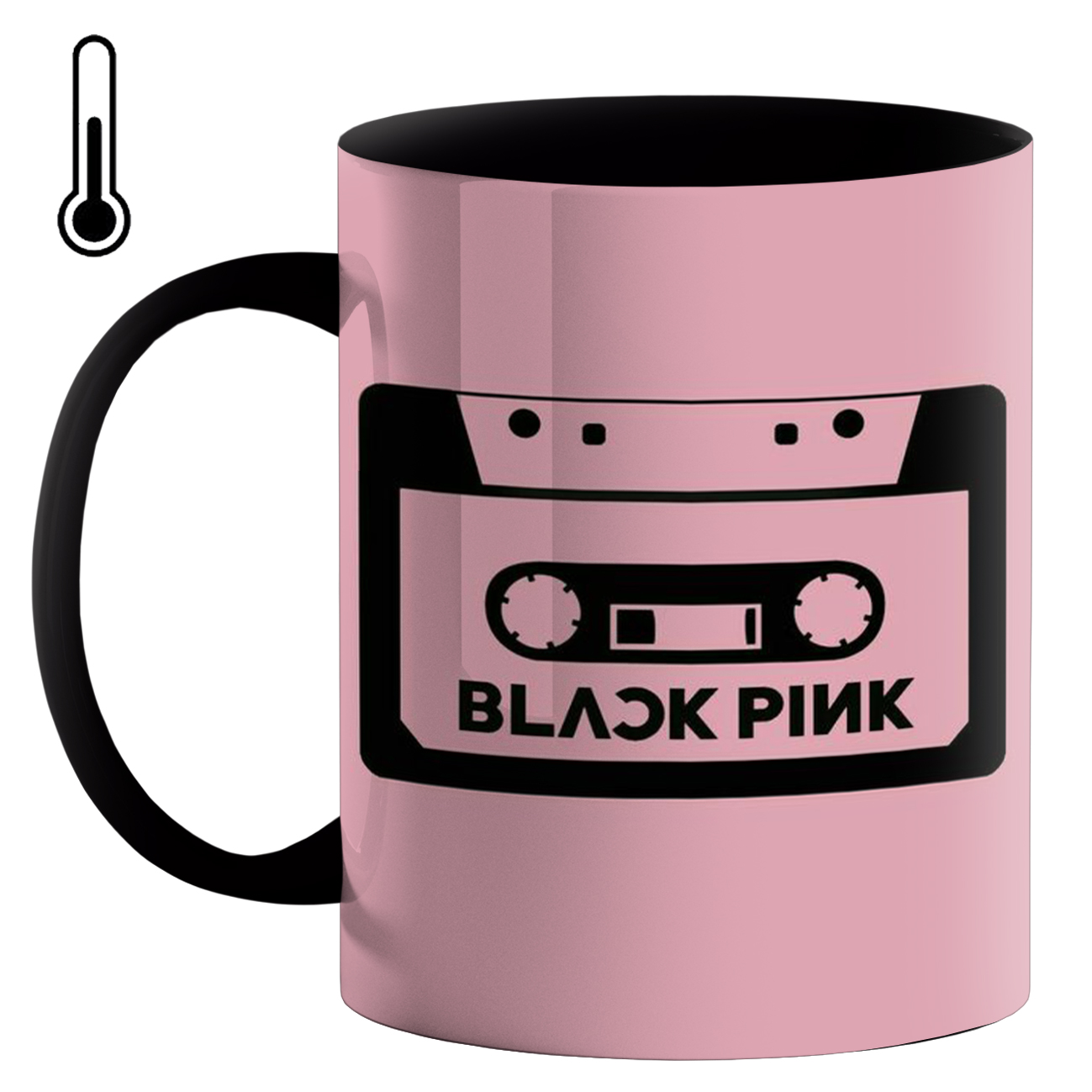 ماگ حرارتی طرح بلک پینک کد 60